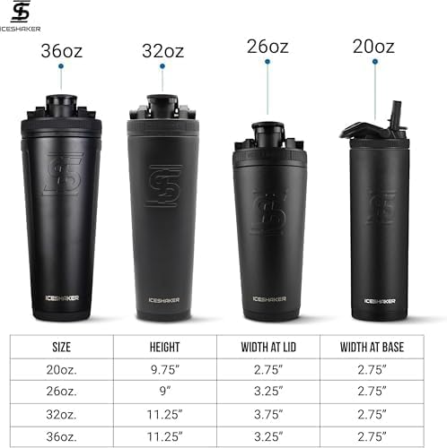 Ice Shaker ofrece frío por 30+ horas gracias al aislamiento doble.