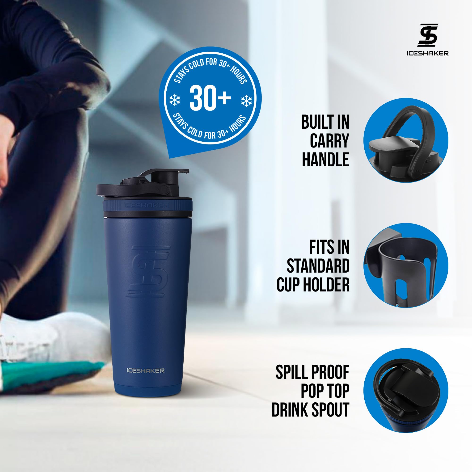 Ice Shaker infusor opcional para agua con sabor ligero.