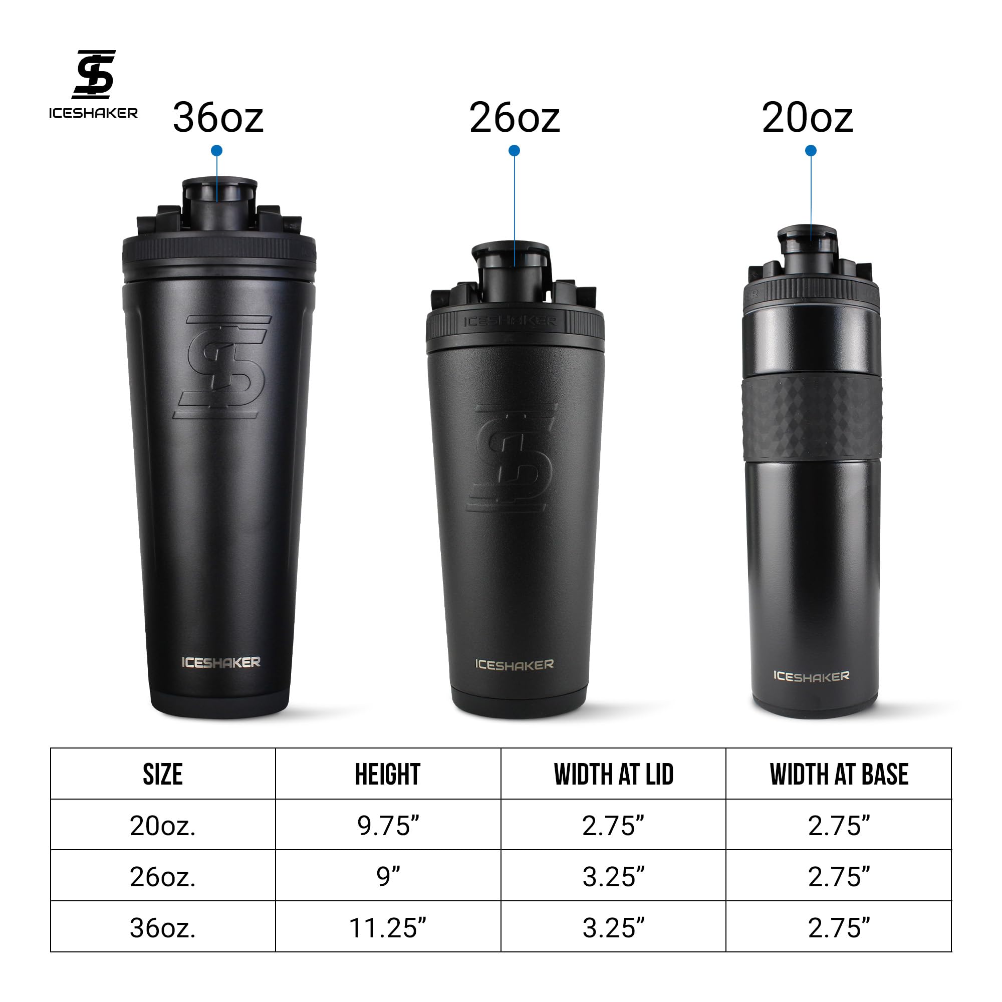 Ice Shaker cabe en portavasos estándar para transportarla fácilmente.