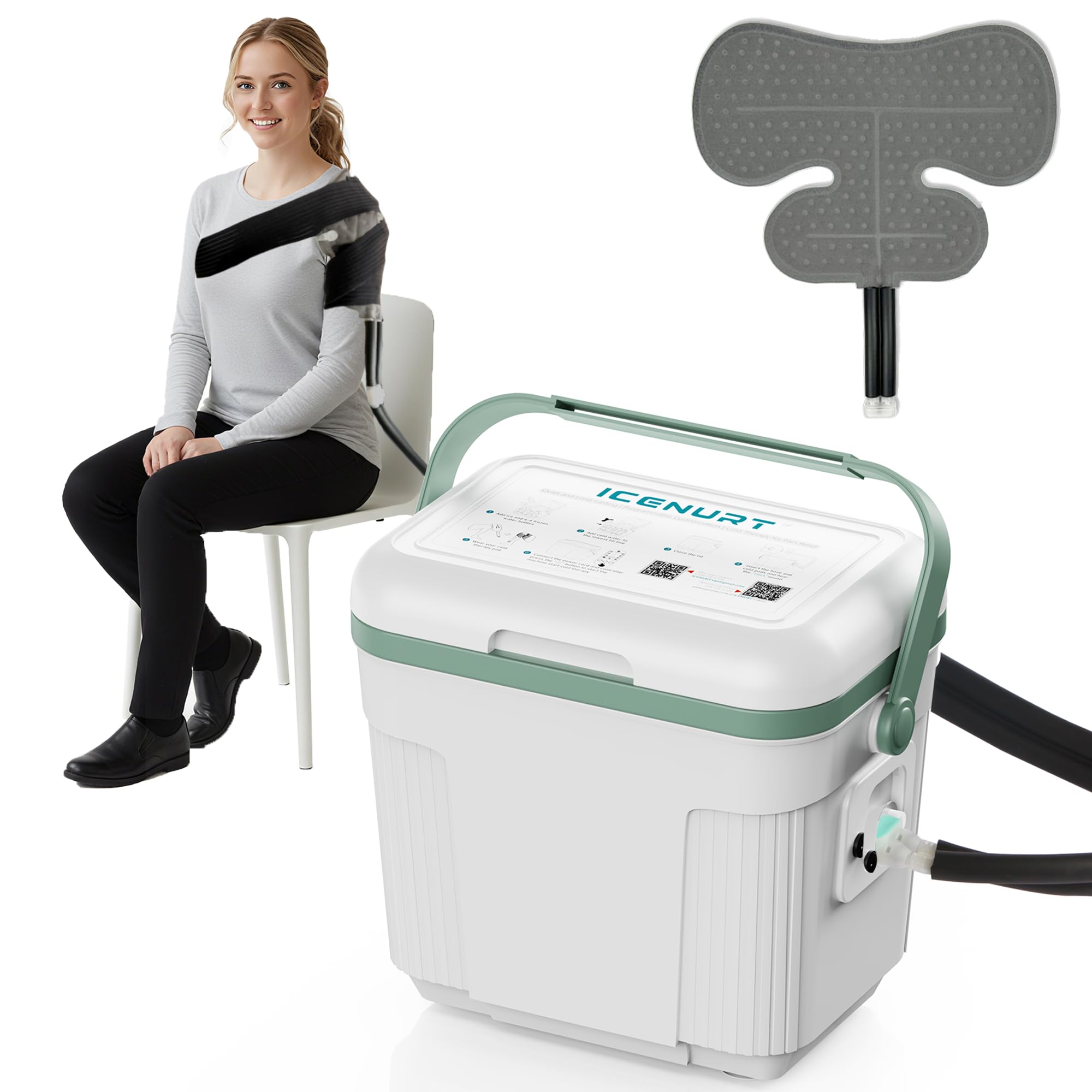 ICENURT máquina de crioterapia vista frontal para hombro