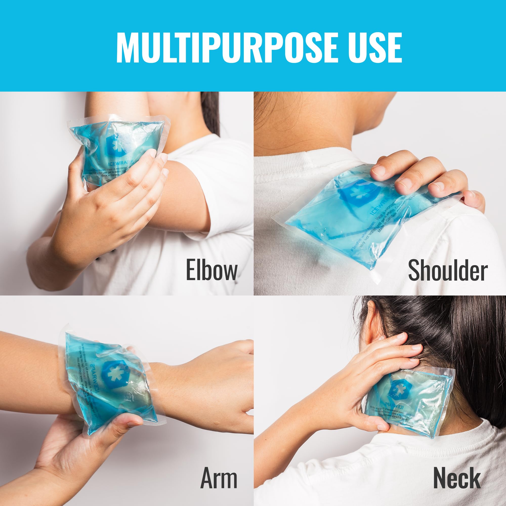 ICEWRAPS cuidado sencillo y almacenamiento práctico tras la sesión.