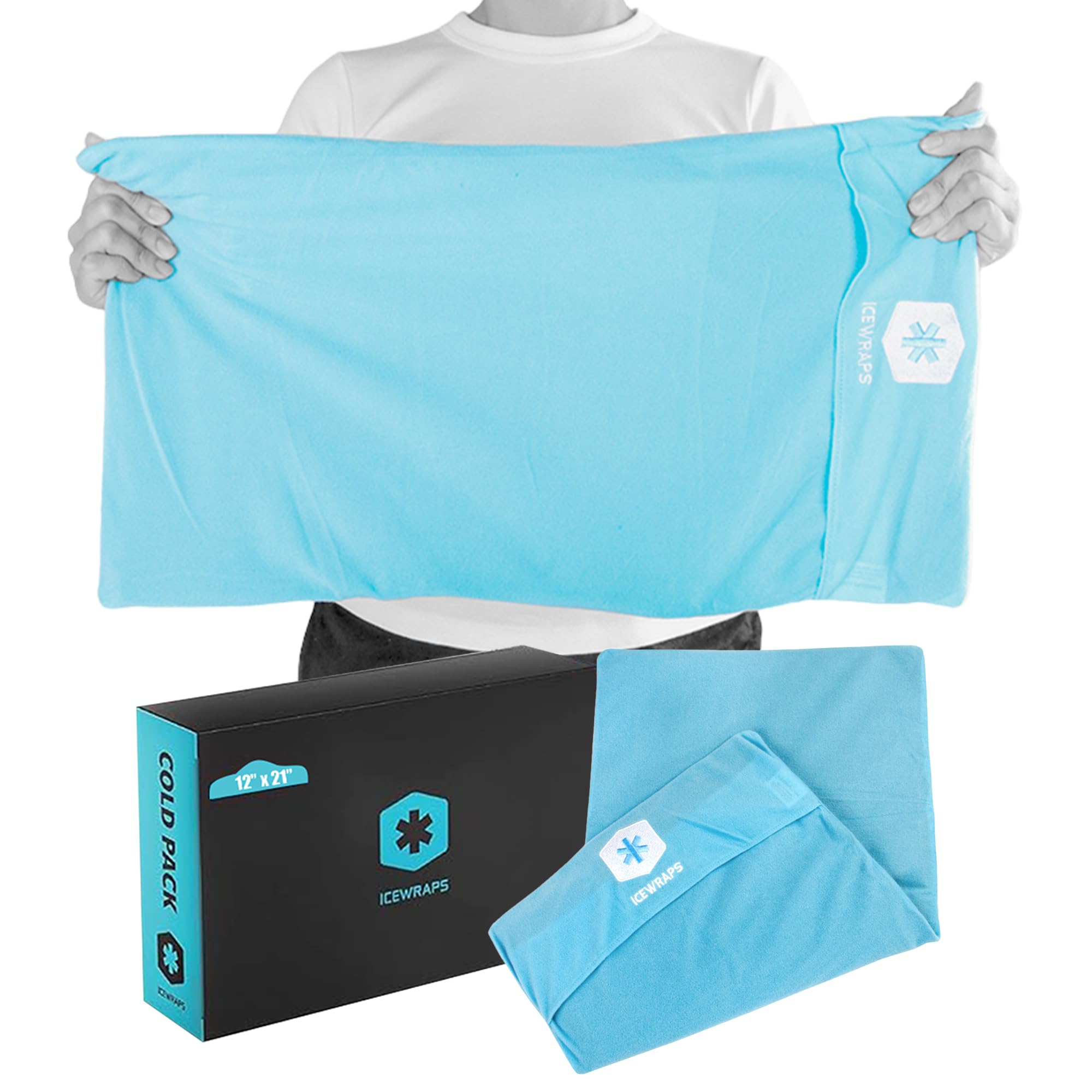 Funda exterior ICEWRAPS para 12x21 en azul, protección suave para la bolsa.