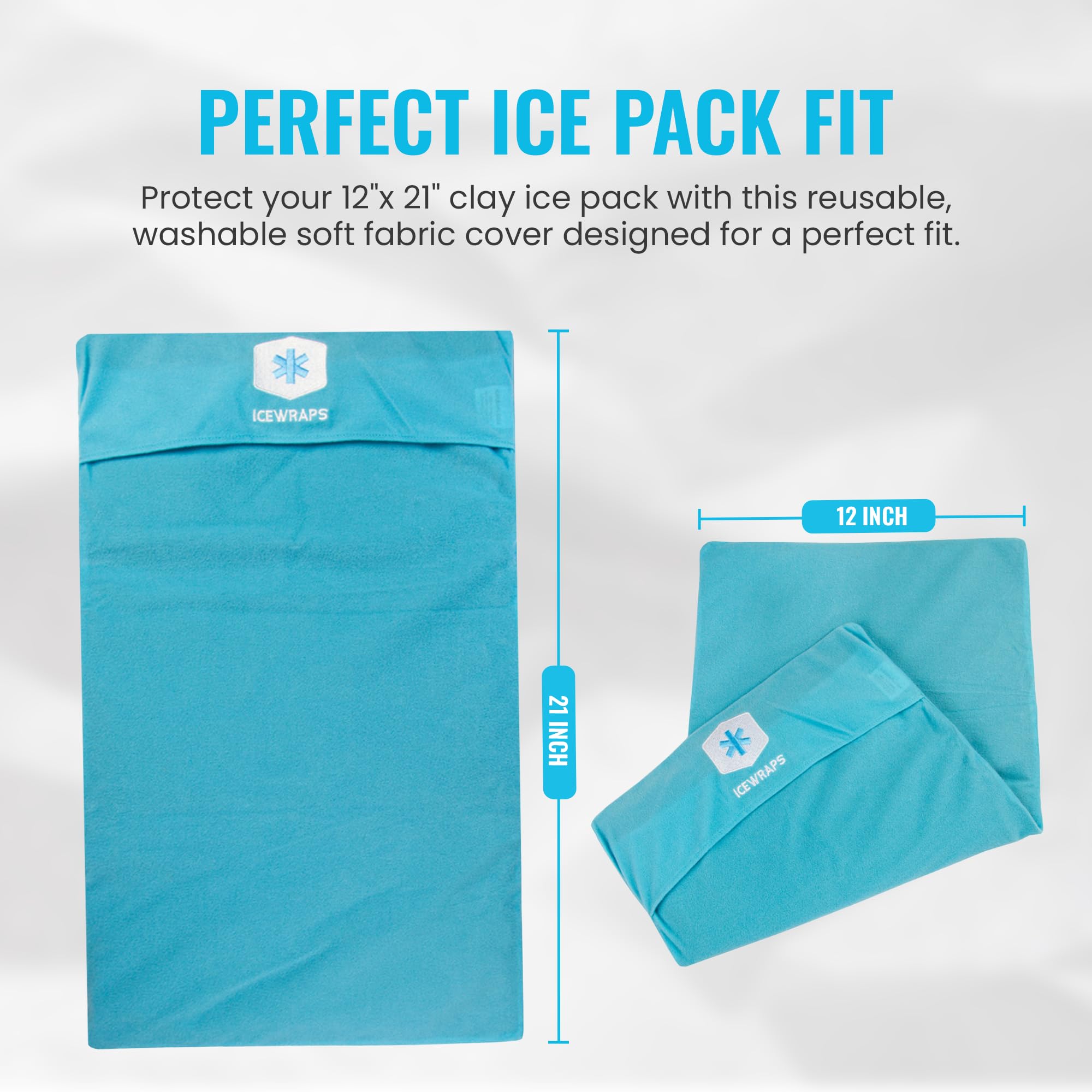 Material suave de ICEWRAPS reduce sudoración durante su uso.