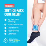 ICEWRAPS paquete de 6 compresas reutilizables para uso diario.