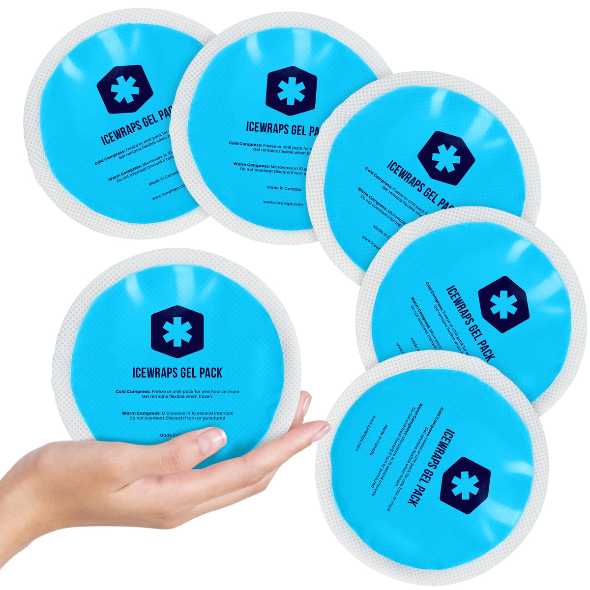 ICEWRAPS pack de hielo redondo de 5 unidades para alivio localizado