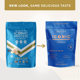 ICONIC proteína vainilla, ingredientes naturales: proteína completa de suero y caseína.