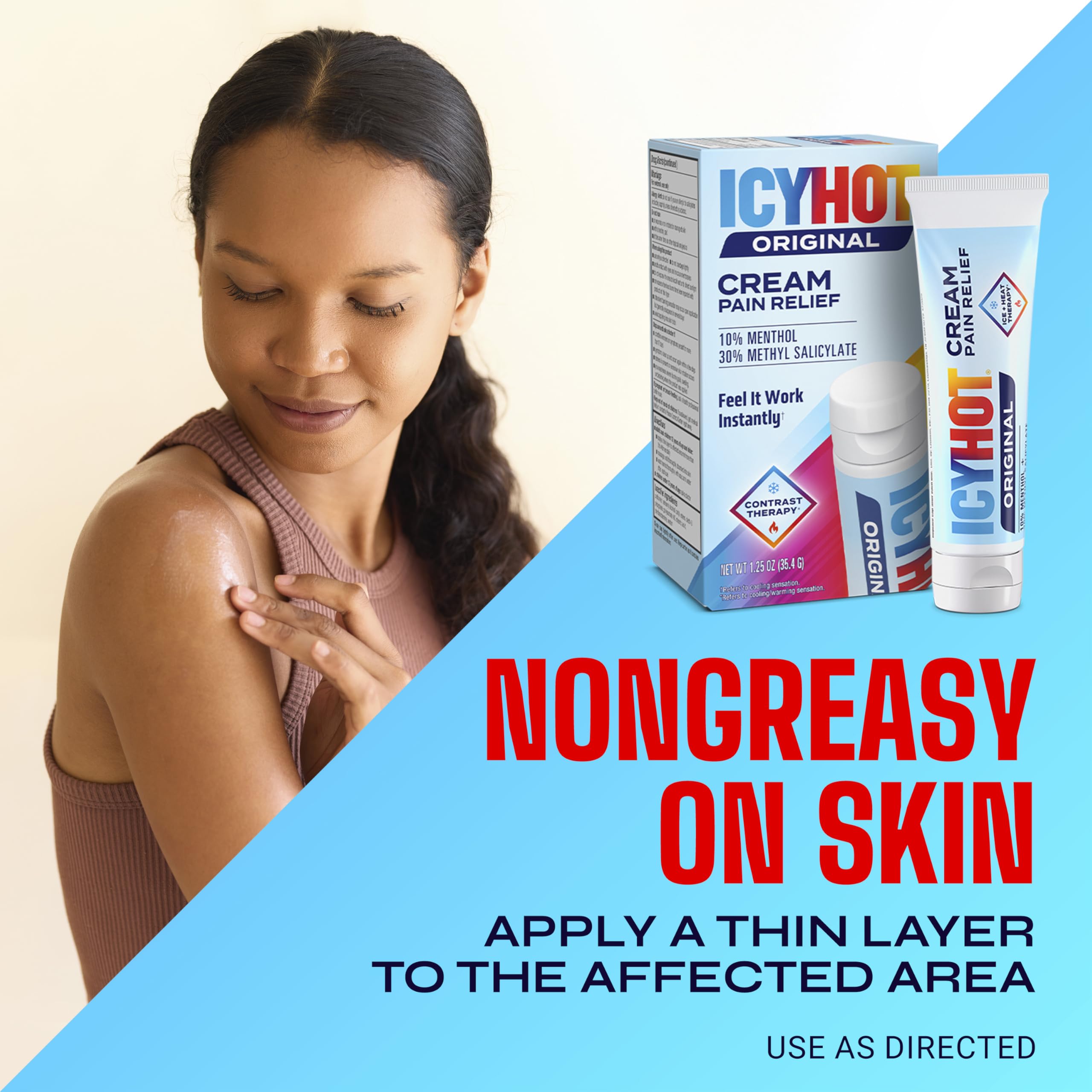 Icy Hot Original, aplica en zona dolorida para tratamiento localizado.