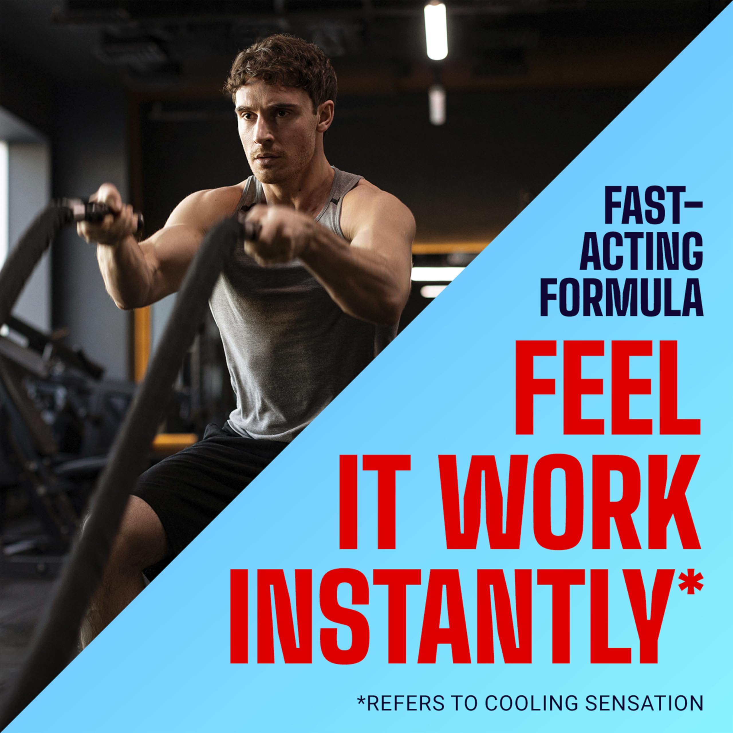 Icy Hot Original, uso portátil para gym y trabajo.