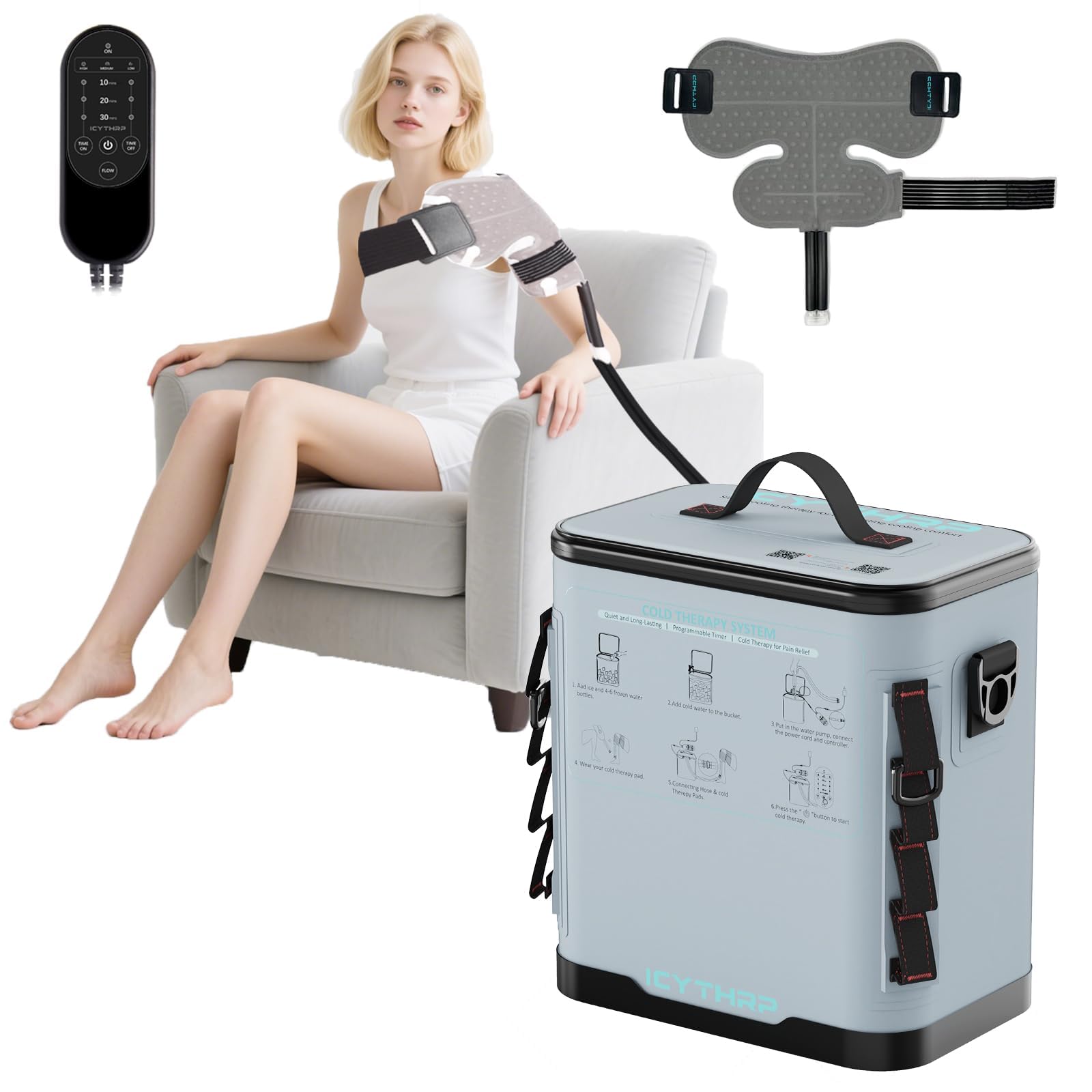 ICYTHRP Cubeta aislada plegable tres niveles, transporte ligero para sesiones largas