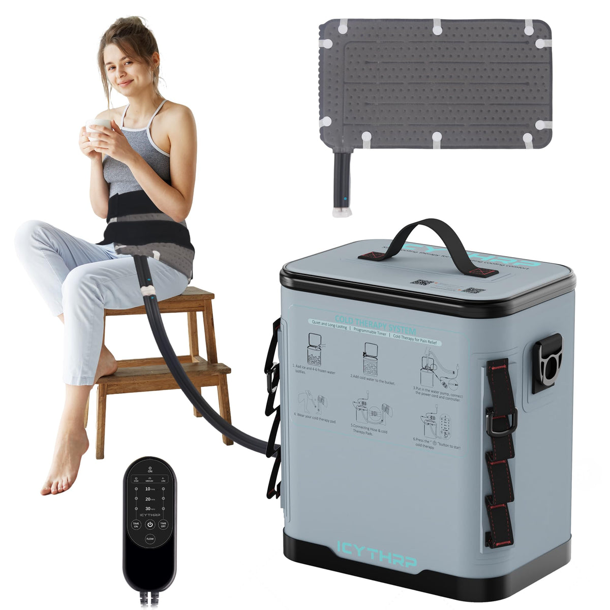 ICYTHRP Mquina de Crioterapia para cadera con enfriamiento localizado y uso cómodo.