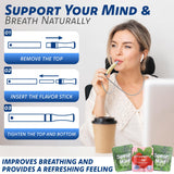 ICYVIBES inhalador oral de madera, diseño compacto para uso diario.