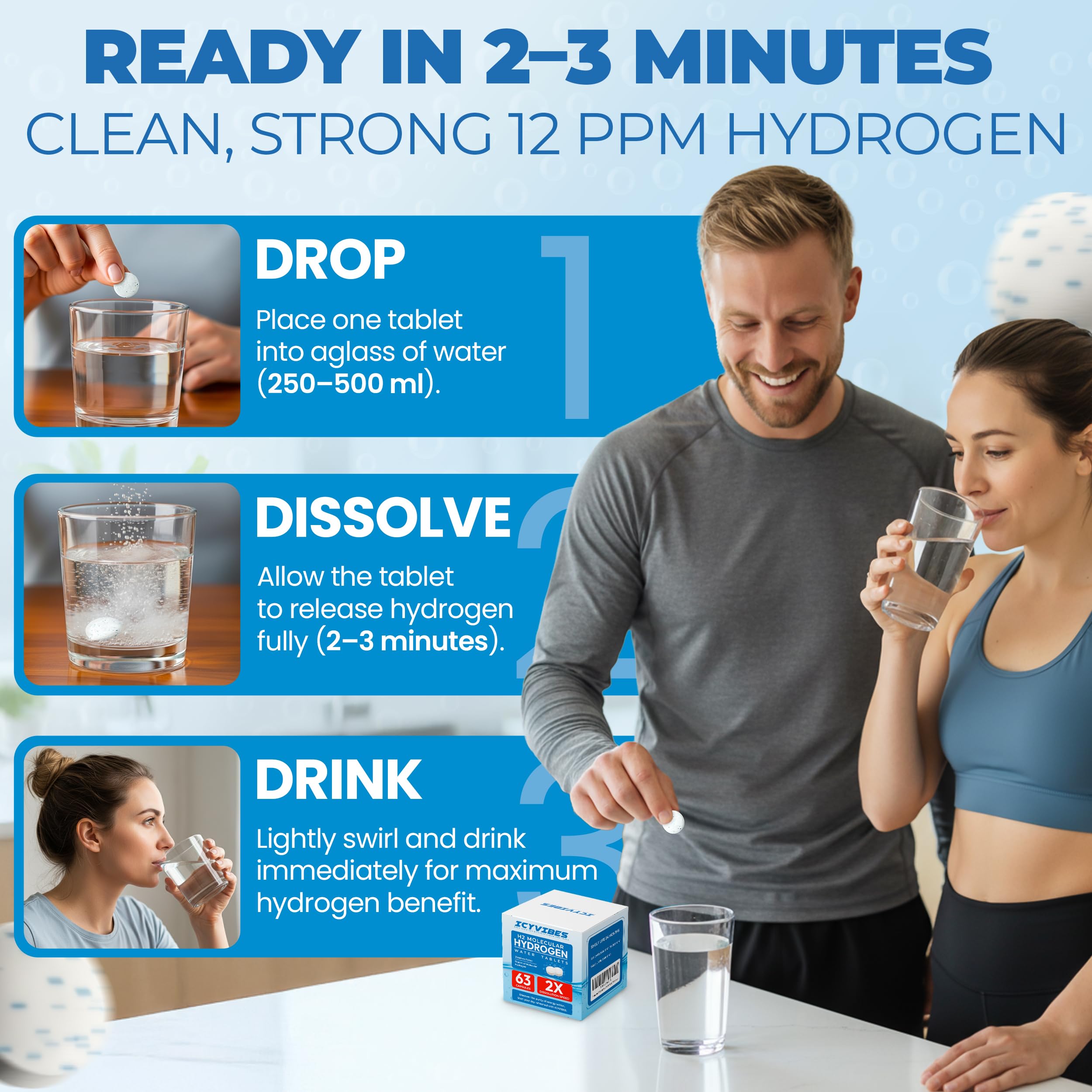 ICYVIBES uso diario sencillo para agua fresca