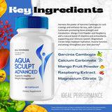 IDEAL PERFORMANCE Aqua Sculpt cápsulas en mano, tamaño práctico para dosificación.