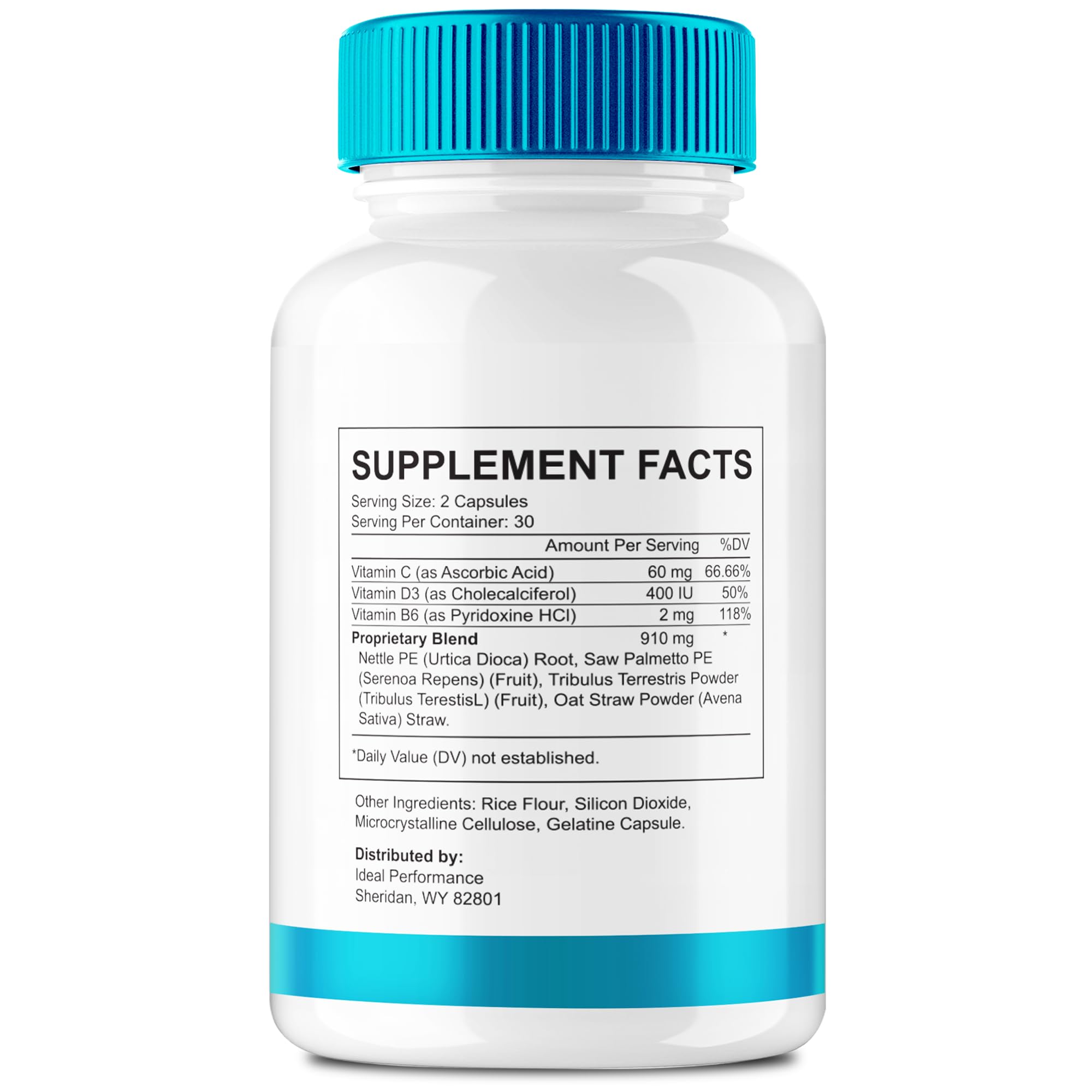 IDEAL PERFORMANCE Healthy Flow Frasco 60 Cápsulas: envase práctico para consumo diario.