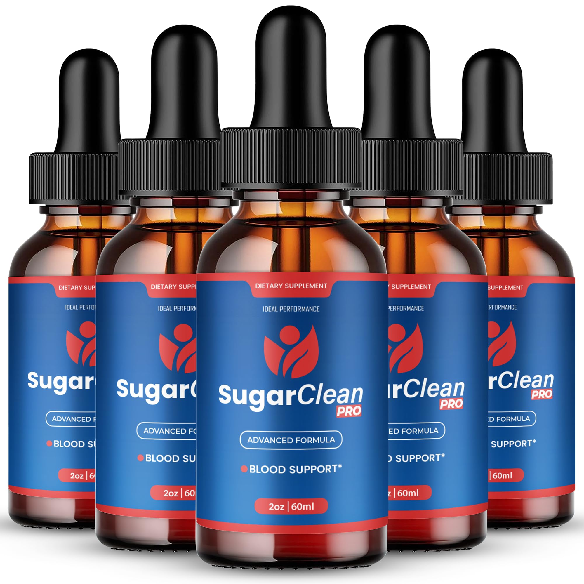 IDEAL PERFORMANCE Sugar Clean Pro Drops en bote para apoyo de la circulación natural.