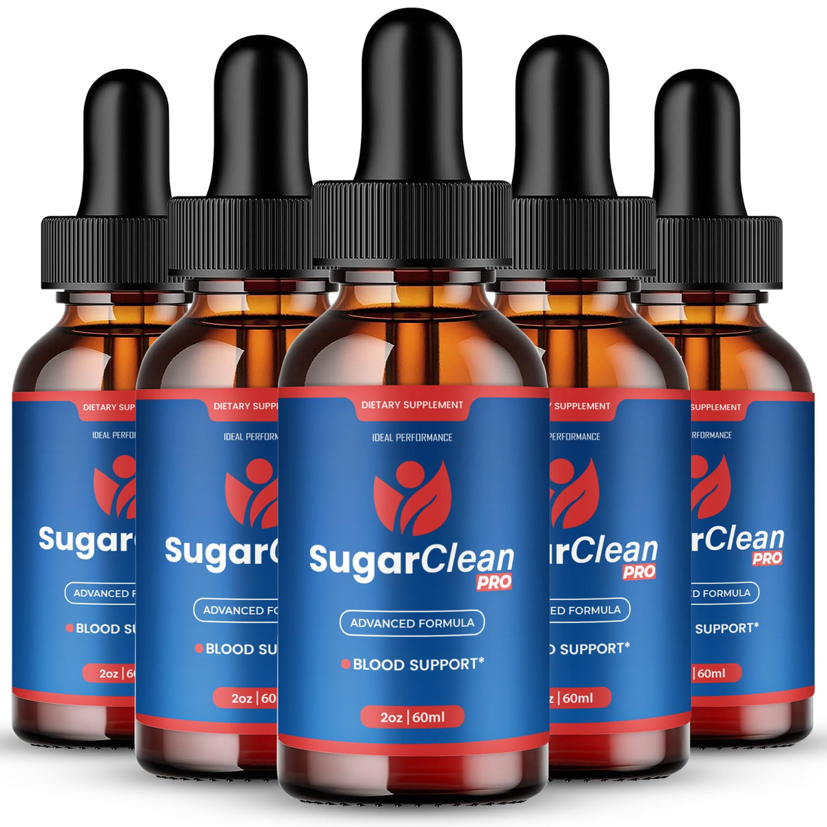 IDEAL PERFORMANCE Sugar Clean Pro Drops en bote para apoyo de la circulación natural.