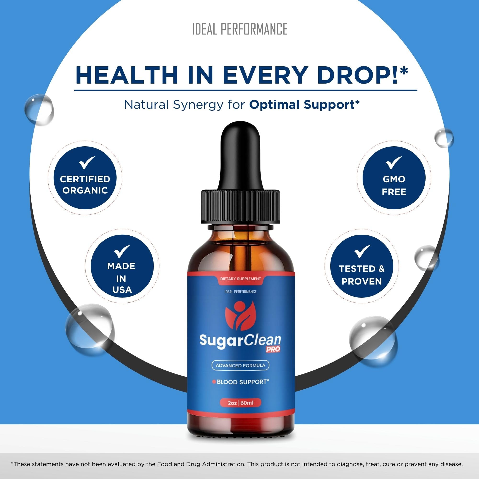 IDEAL PERFORMANCE Sugar Clean Pro Drops dosificador práctico.