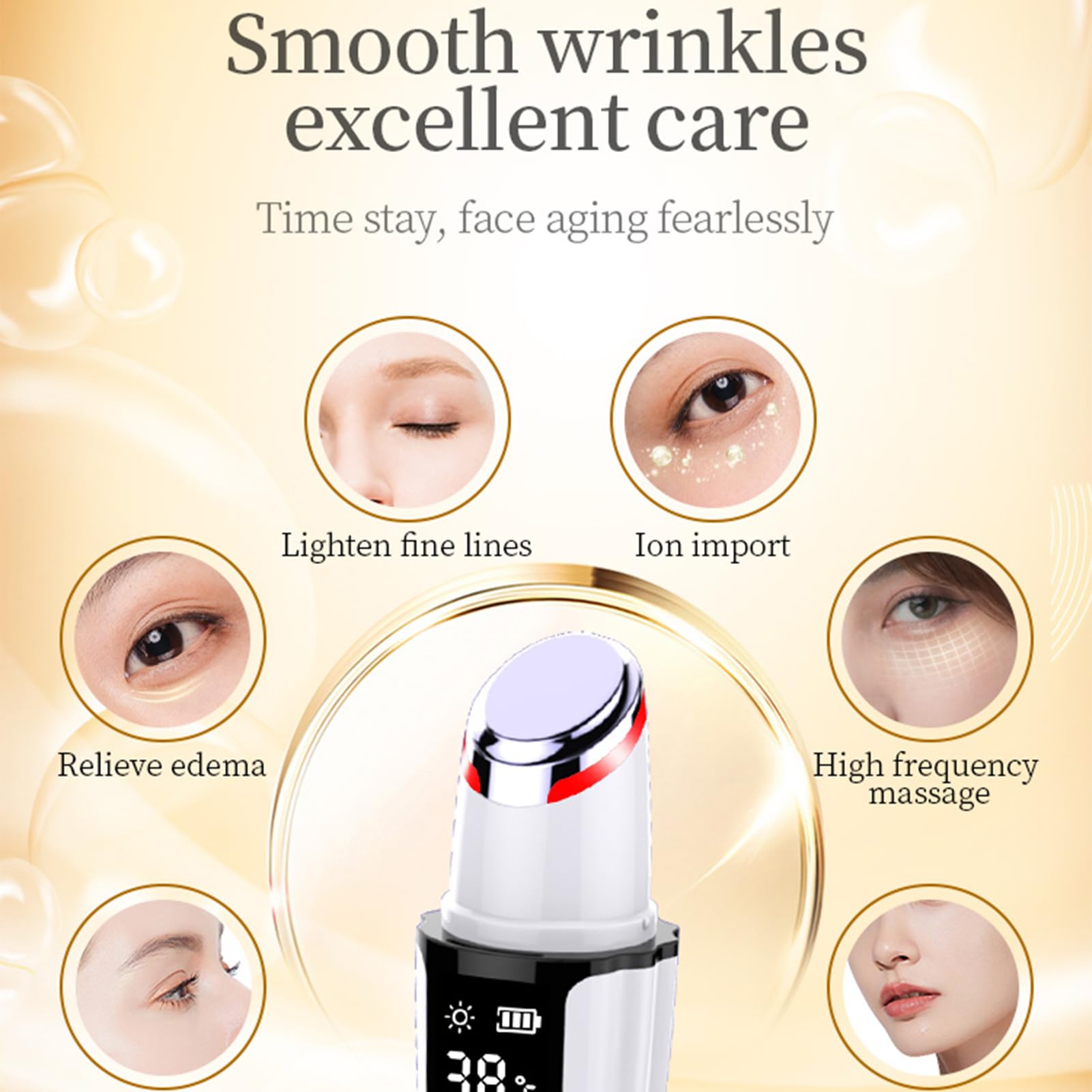 Ideal Swan Eye Massager Wand diseño compacto para uso diario en casa.