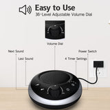 iDealSleep controles fáciles para encendido, volumen y temporizador