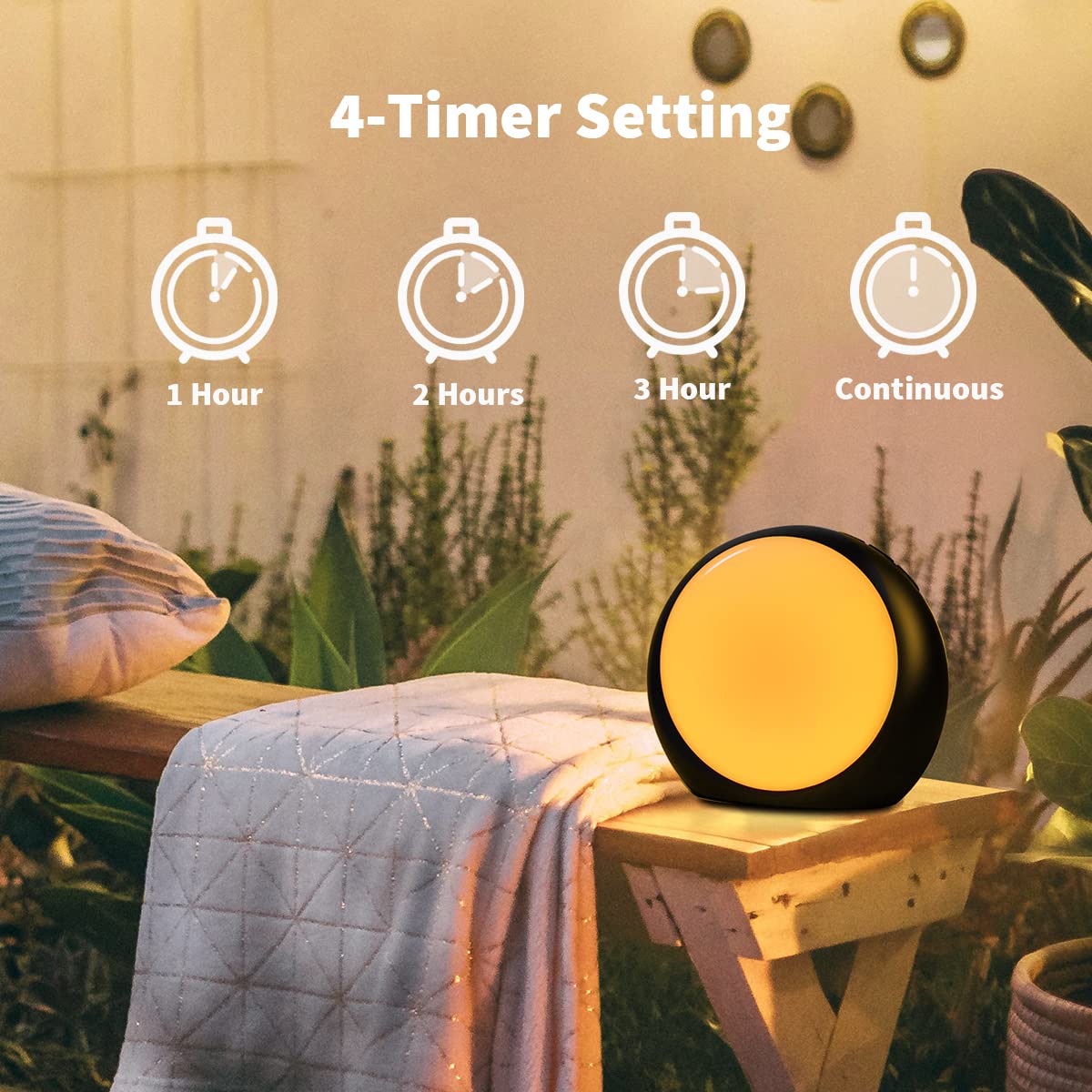iDealSleep diseño compacto ideal para mesita de noche y escritorio