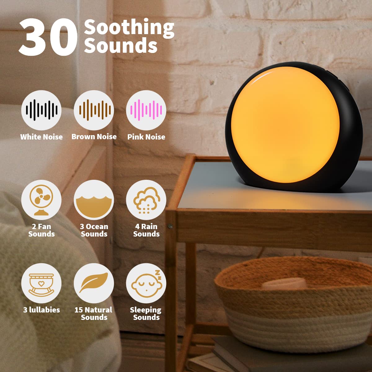 iDealSleep iluminación nocturna de 12 colores para facilitar el sueño