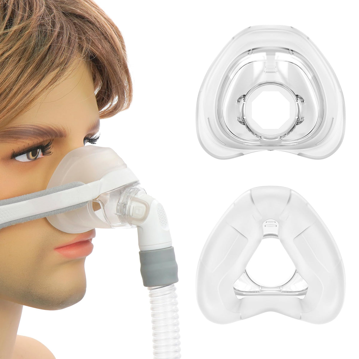IDEAR cojin nasal AirFit N20 adaptable para ajuste óptimo nocturno.