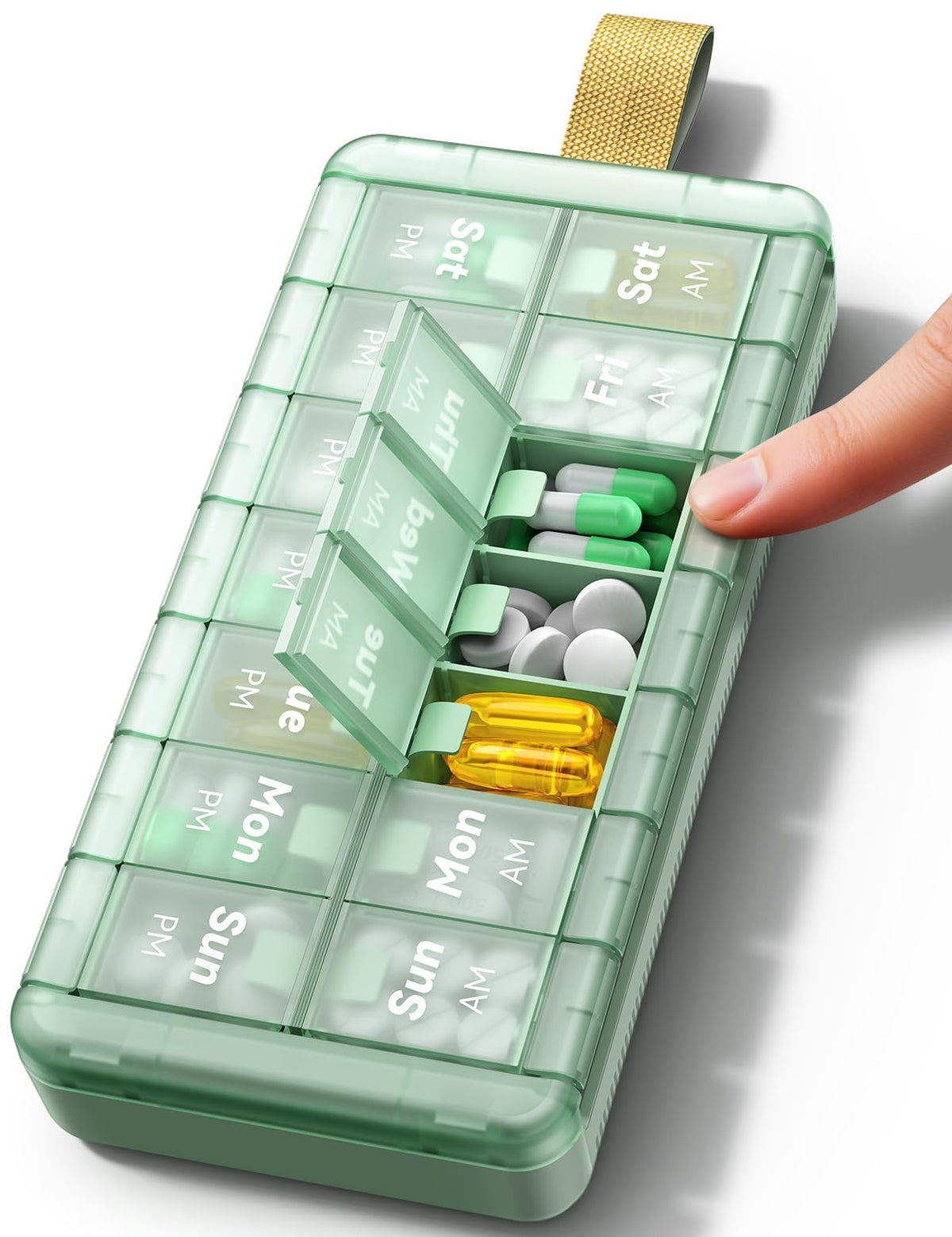 Ideerfit AM PM semanal pastillas, acceso rápido para la rutina diaria