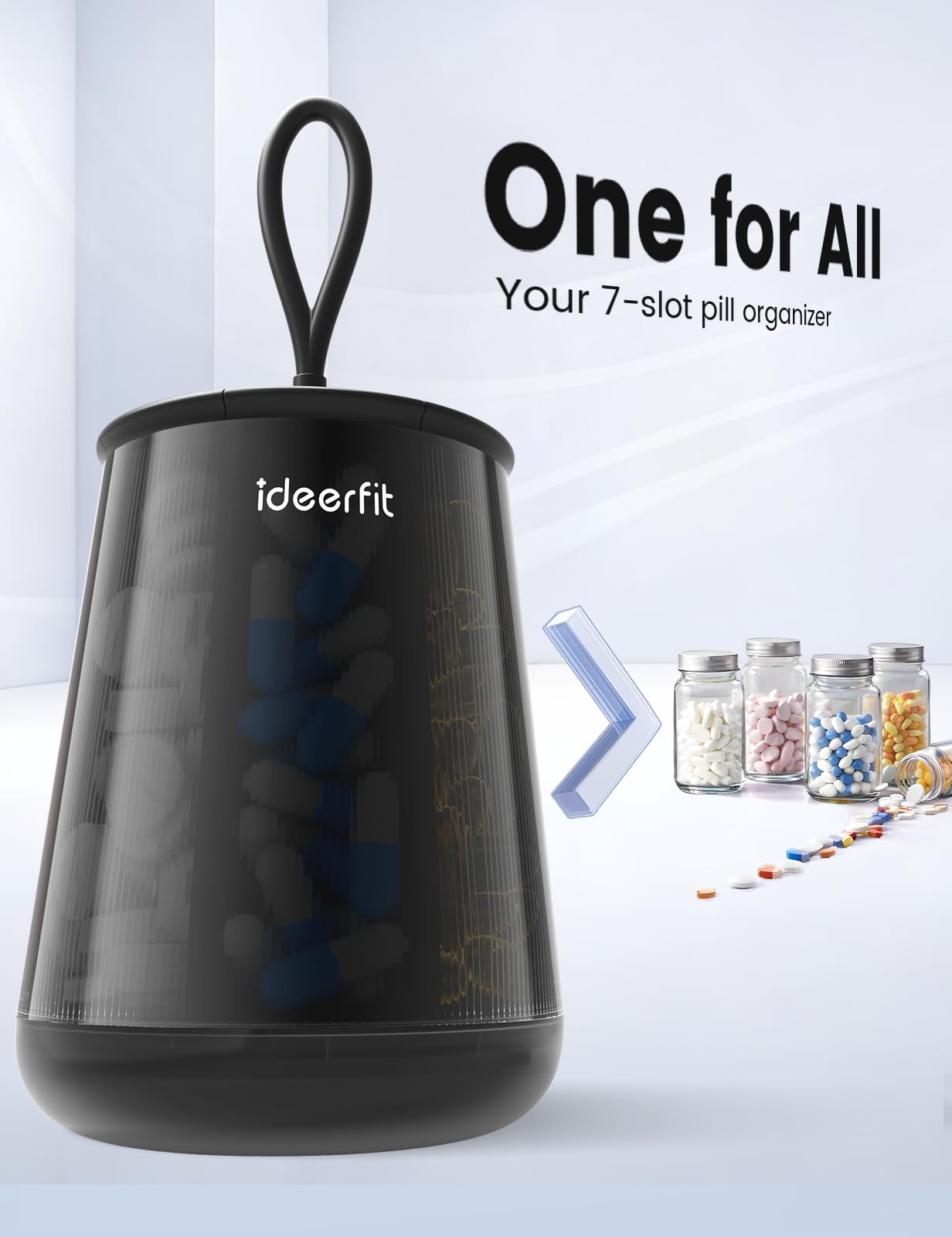Ideerfit capacidad-almacenaje-grande permite organizar varias vitaminas.