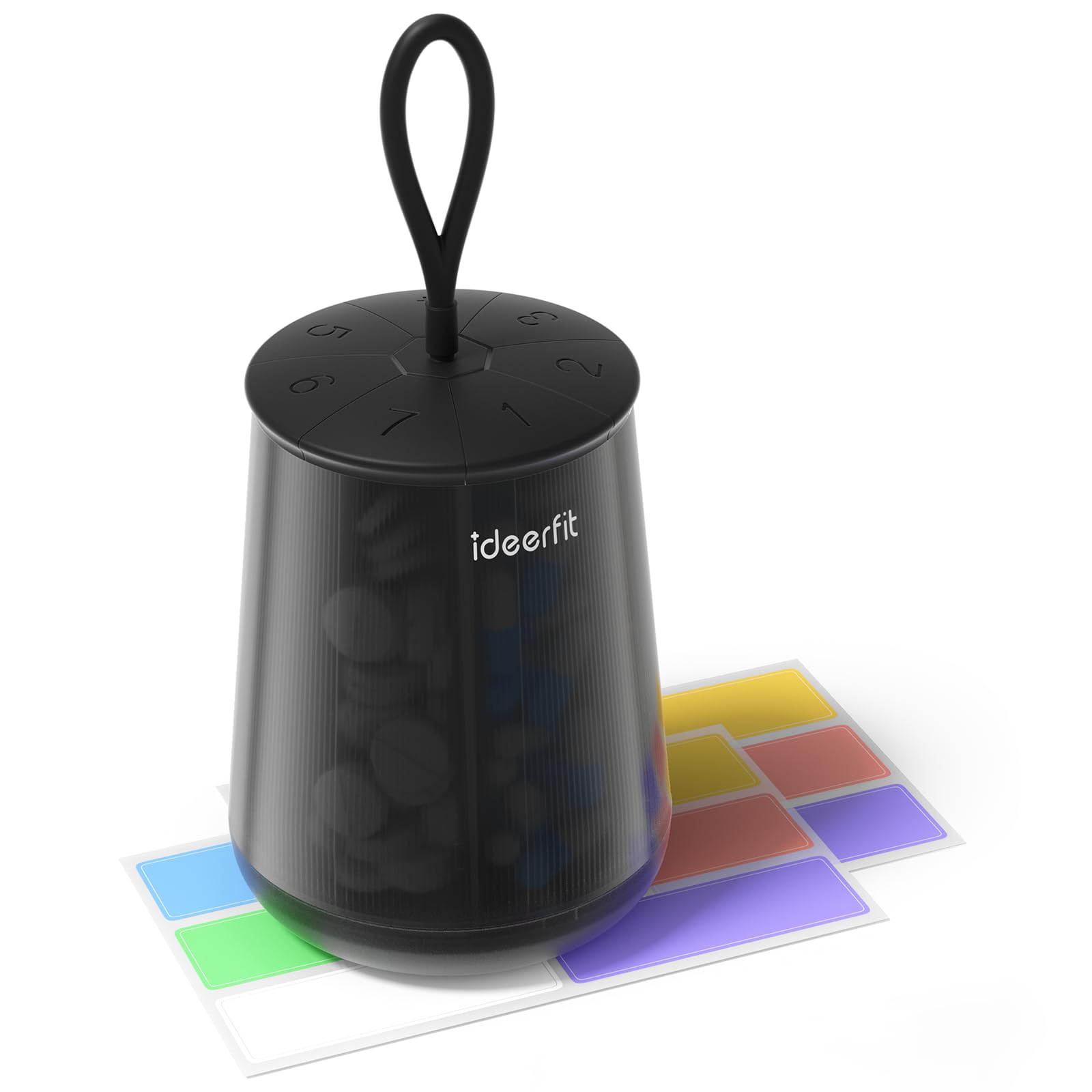 Ideerfit dispensador-pastillas-grande 7 compartimentos, facilita la dosis diaria.