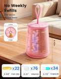 Ideerfit dispensador con 7 compartimentos grandes en rosa para dosis semanales