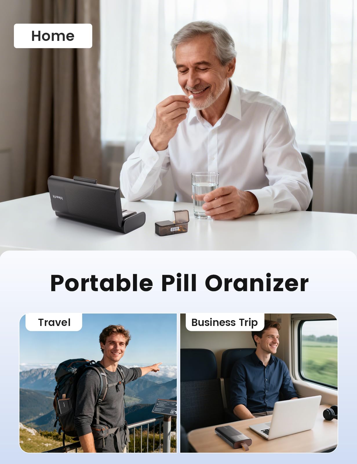 Ideerfit Uso diario: perfecto para organizar vitaminas con 7 recipientes.