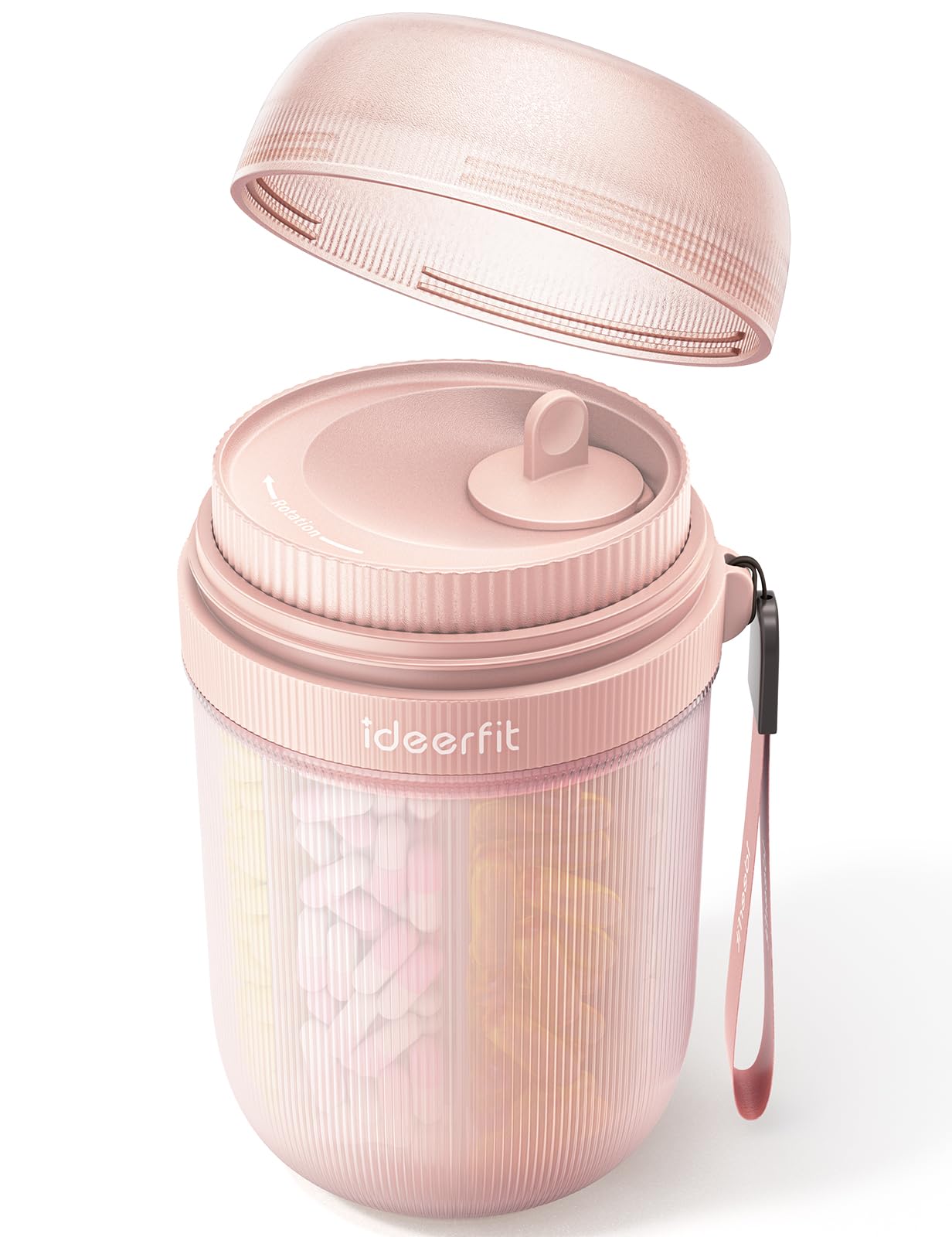 Ideerfit organizador de píldoras grande con 7 compartimentos para separar medicamentos