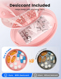 Ideerfit tapa hermética en rosa para sellar y conservar la frescura de las pastillas