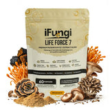 iFungi Life Force 7: botella frontal para energía suave y enfoque diario