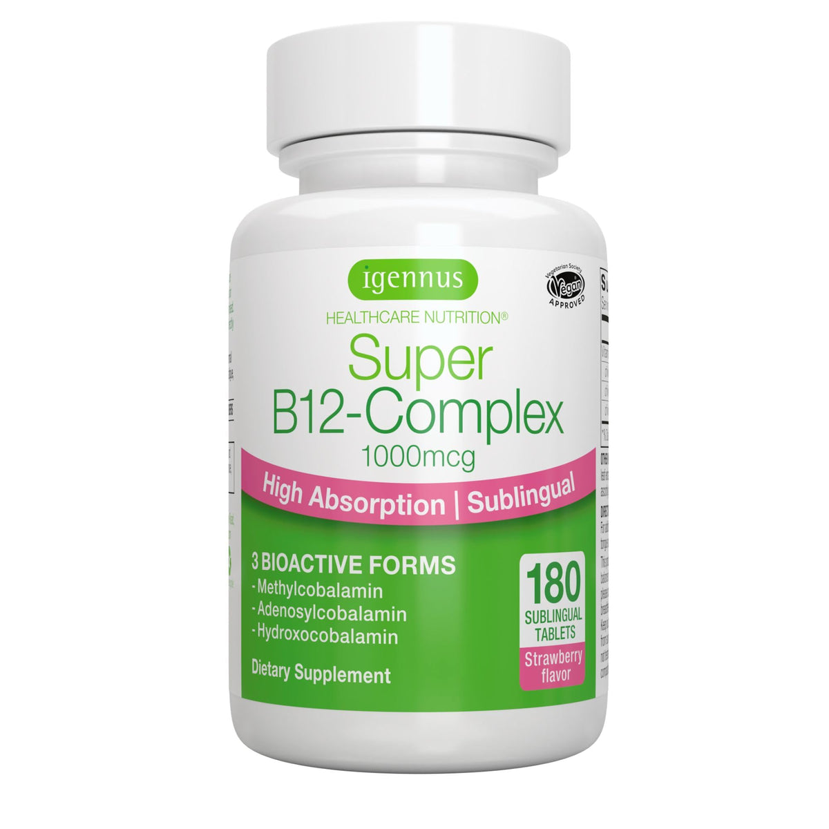 Igennus B12 sublingual 1000 mcg – botella para absorción rápida
