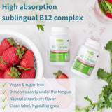 Tabletas sublinguales Igennus B12 1000 mcg disolviéndose