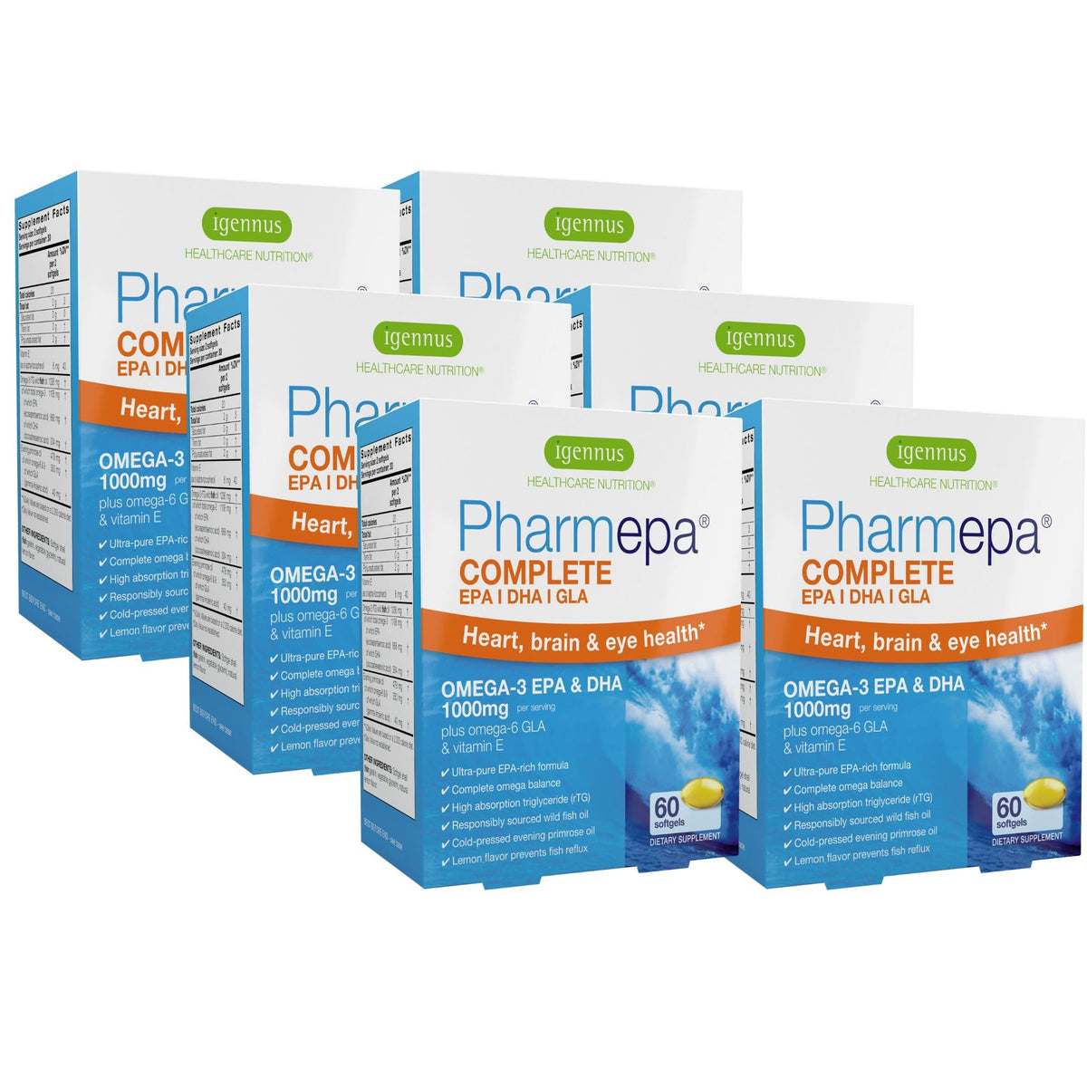 Igennus Pharmepa Complete frasco de cápsulas limón para una toma diaria cómoda