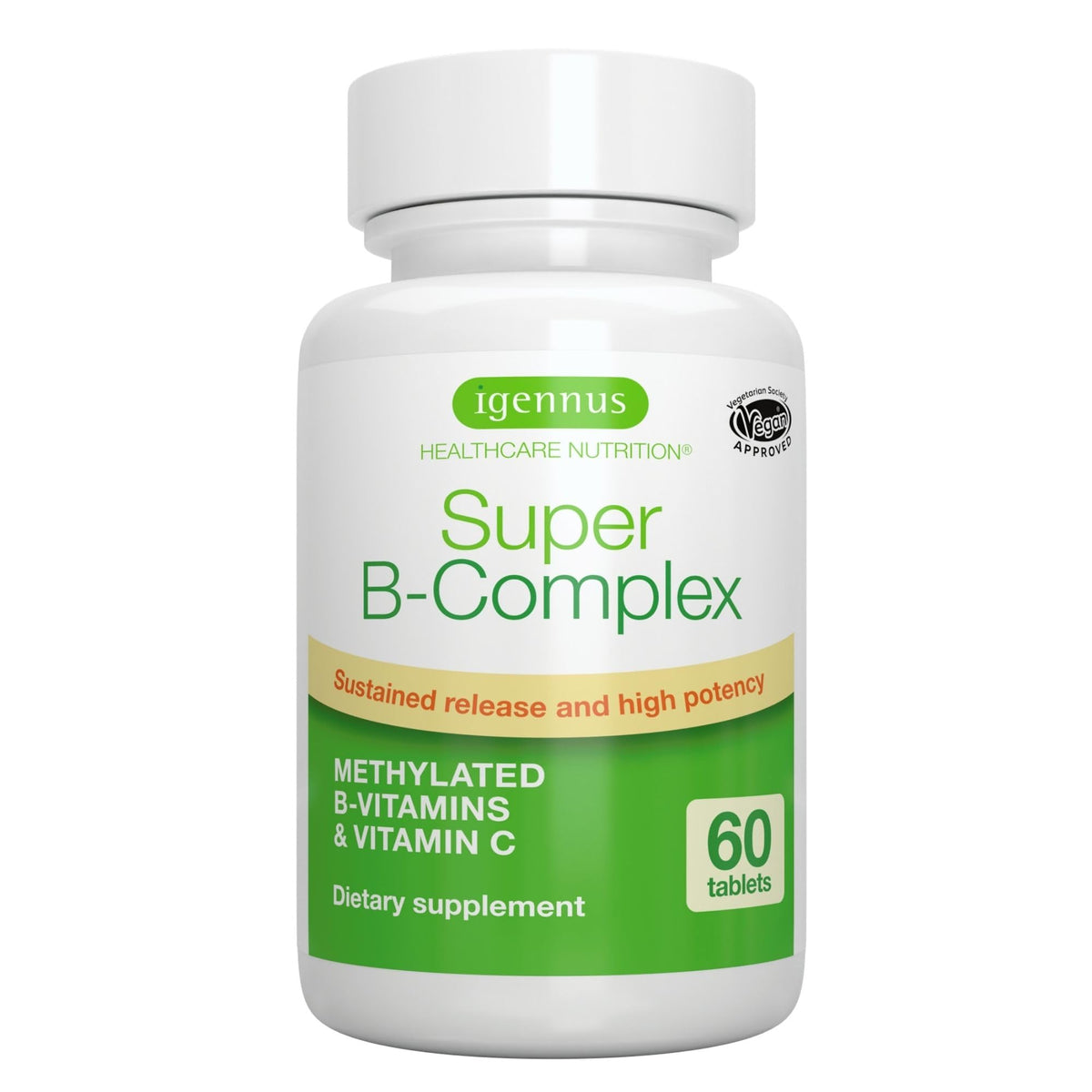 Igennus Super B-Complex tabletas: entrega diaria de vitaminas B para energía sostenida