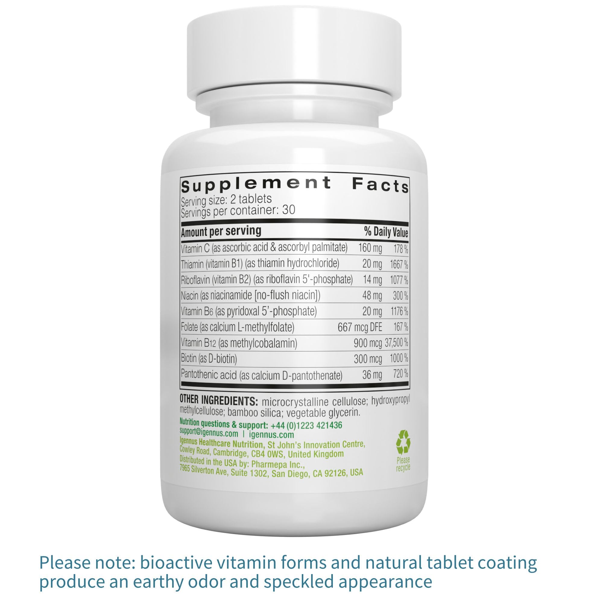 Vitaminas activas en formas metiladas de Igennus para absorción rápida