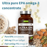 Etiqueta de Igennus Omega-3 EPA 500 mg con información nutricional clara