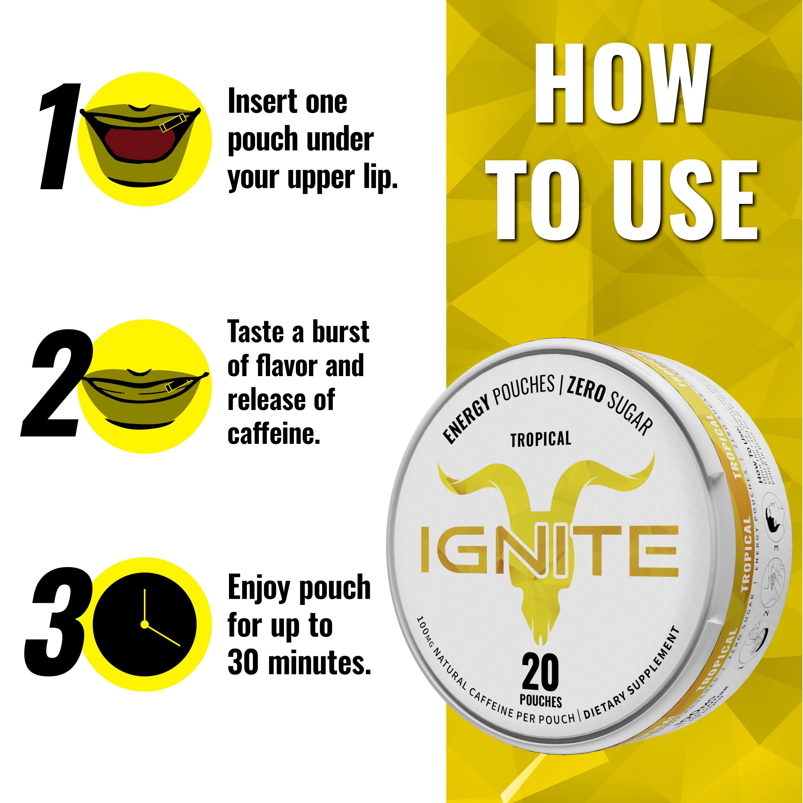 Ignite bolsitas energéticas en formato compacto para consumo sobre la marcha