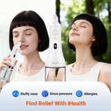 iHealth motor potente de 800 ml/min ofrece flujo nasal rápido.