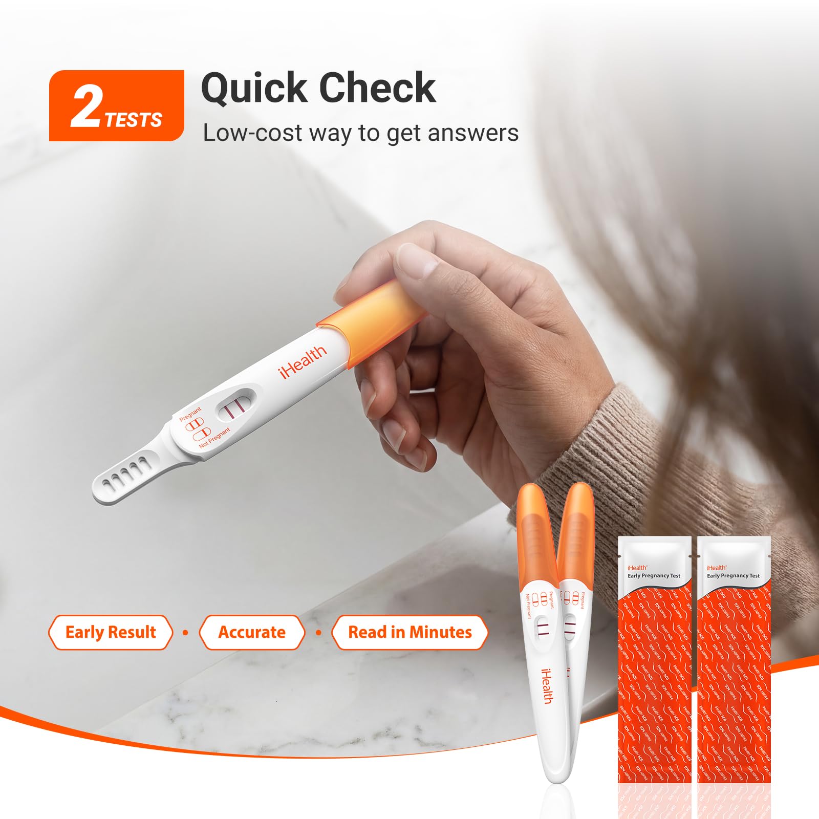 iHealth prueba-embarazo-ultra-sensible-10mIU: detección temprana con precisión