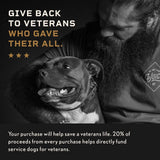 La compra contribuye a financiar perros de servicio para veteranos.