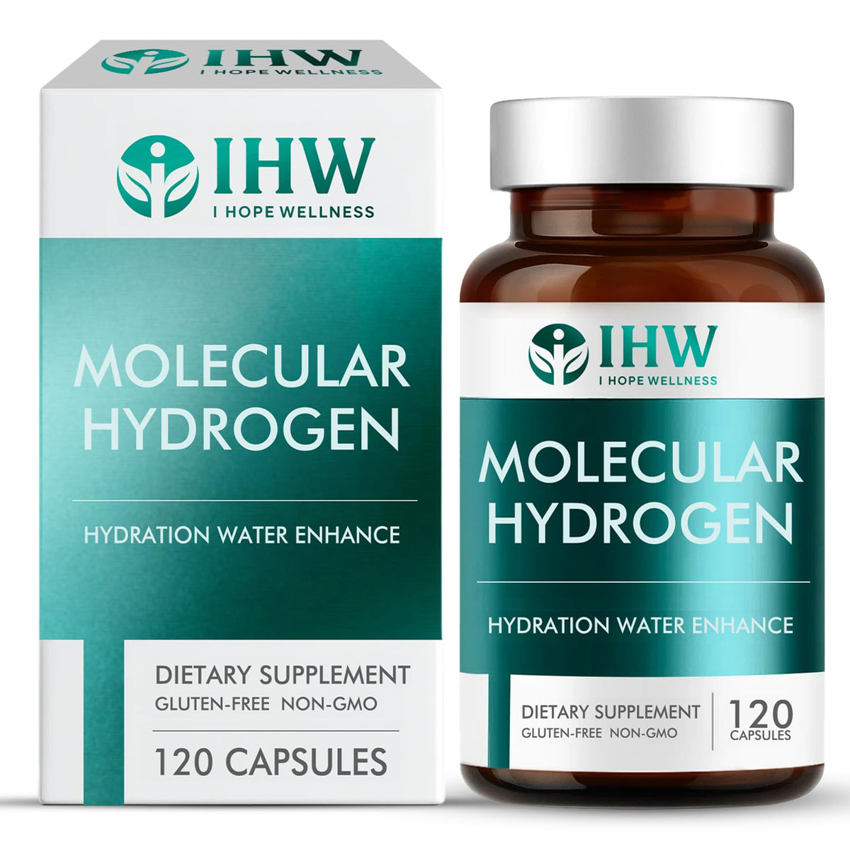 IHW tabletas de agua hidrogenada, empaque práctico para uso diario.