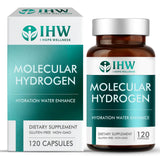 IHW tabletas de agua hidrogenada, empaque práctico para uso diario.
