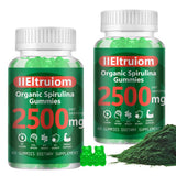 IIEltruiom gomitas de spirulina: empaque caja, para energía diaria y consumo fácil.