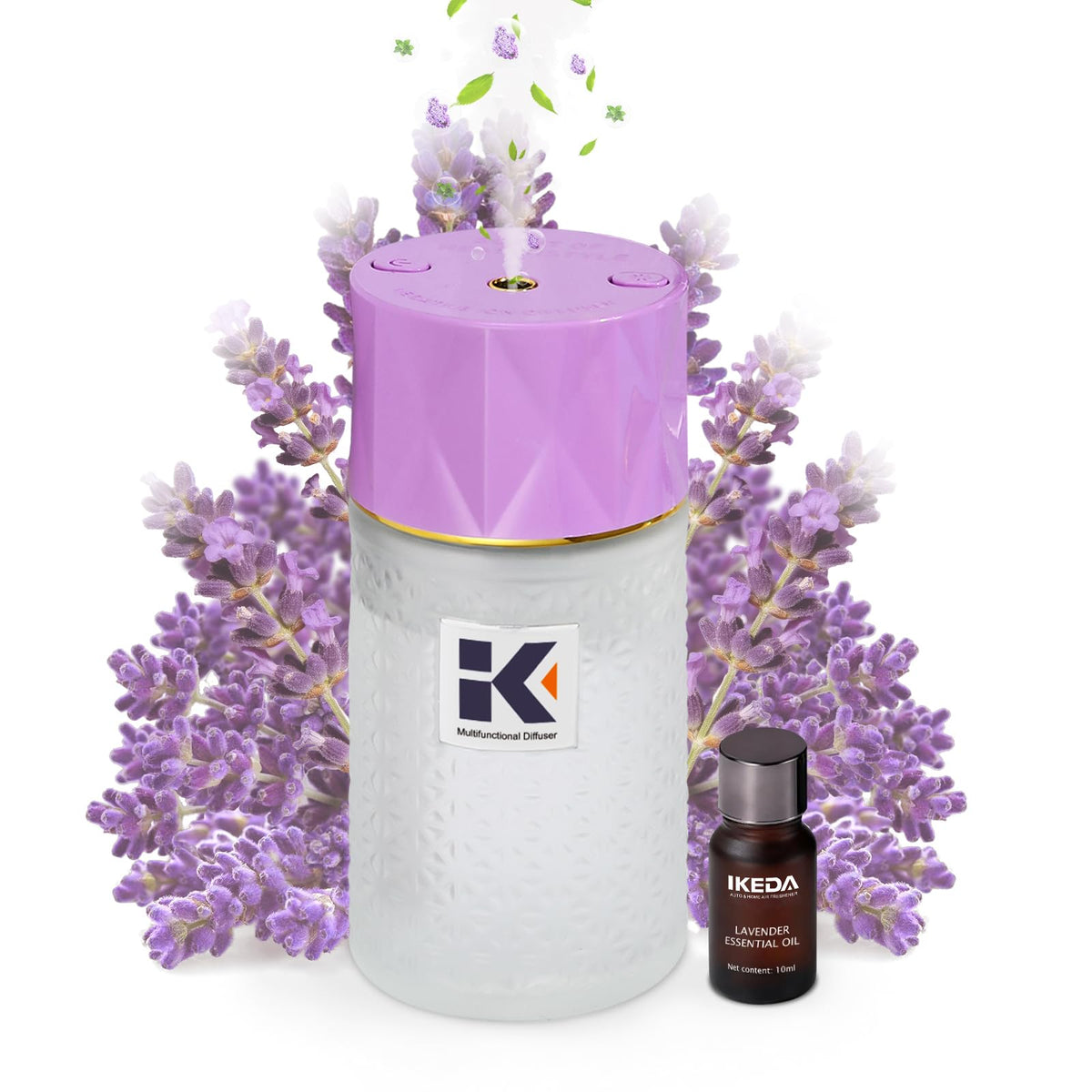 Difusor Ikeda para coche en portavasos con aroma duradero para viajes.