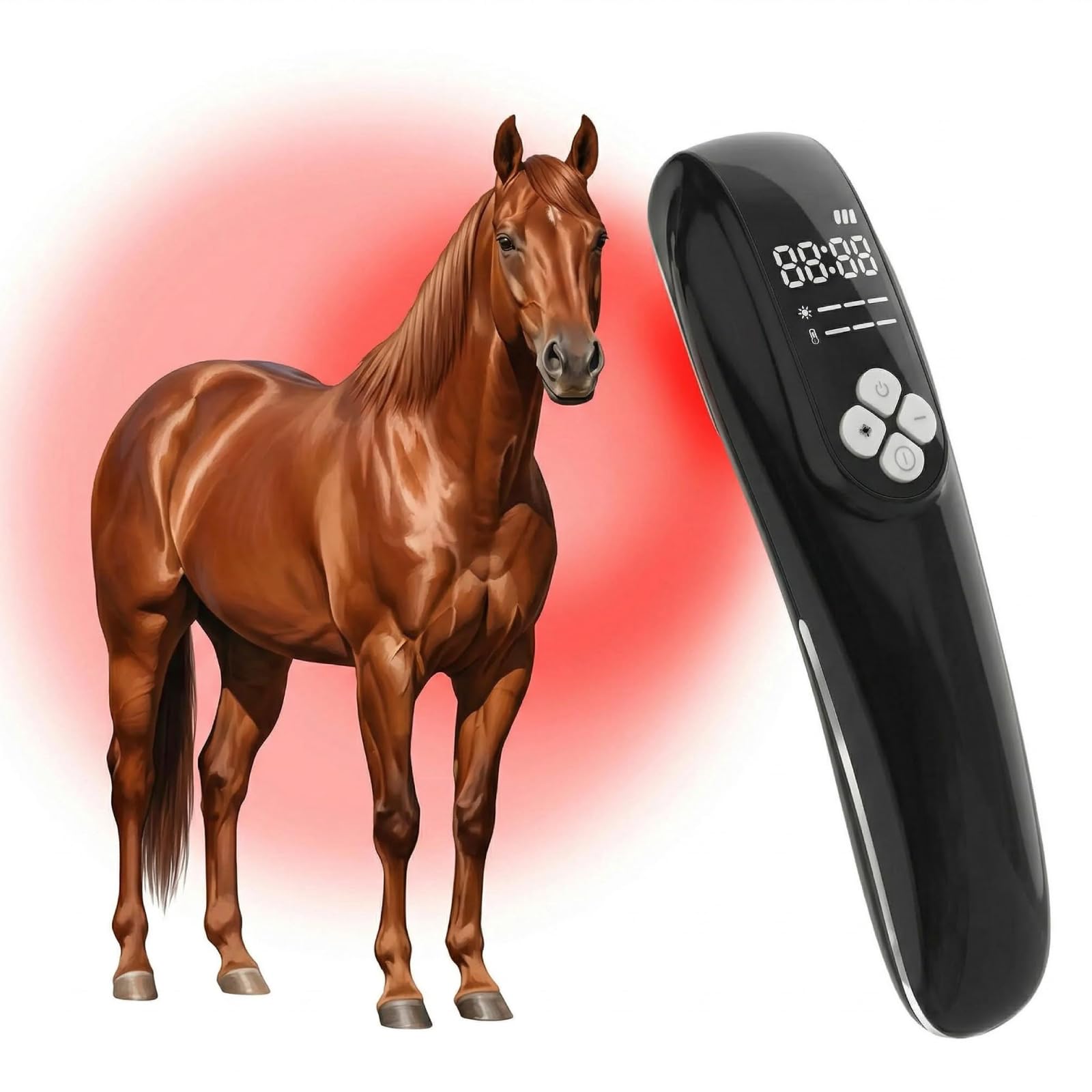 iKeener Dispositivo láser frío 3-en-1 para caballo, apoyo suave para la recuperación muscular