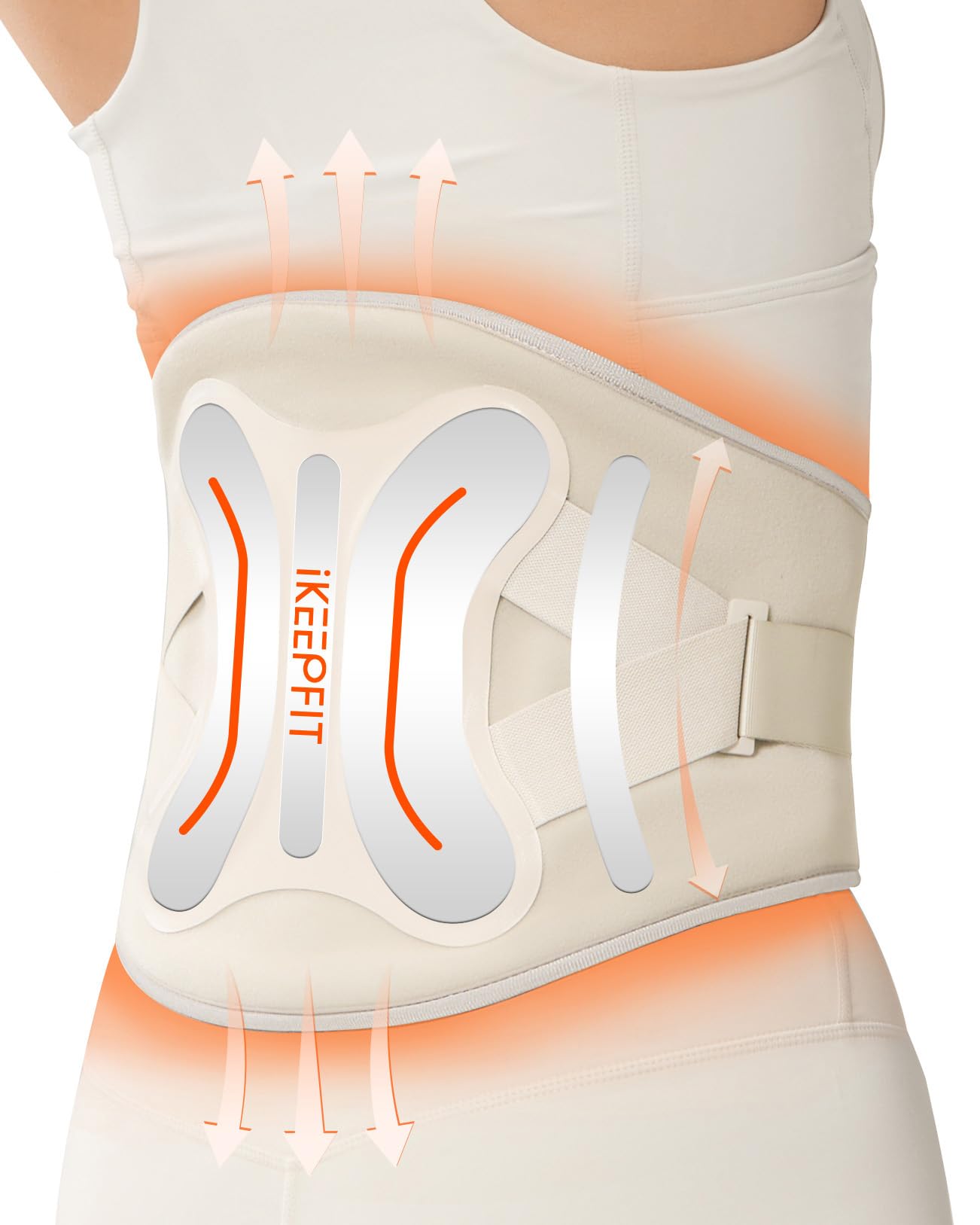 IKEEPFIT MAXwarm 4.0 cinturón calor enfocado en espalda para confort diario